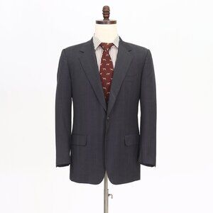 Belvest 40R Gray Stripe Wool Two Button Suit Jacket P452